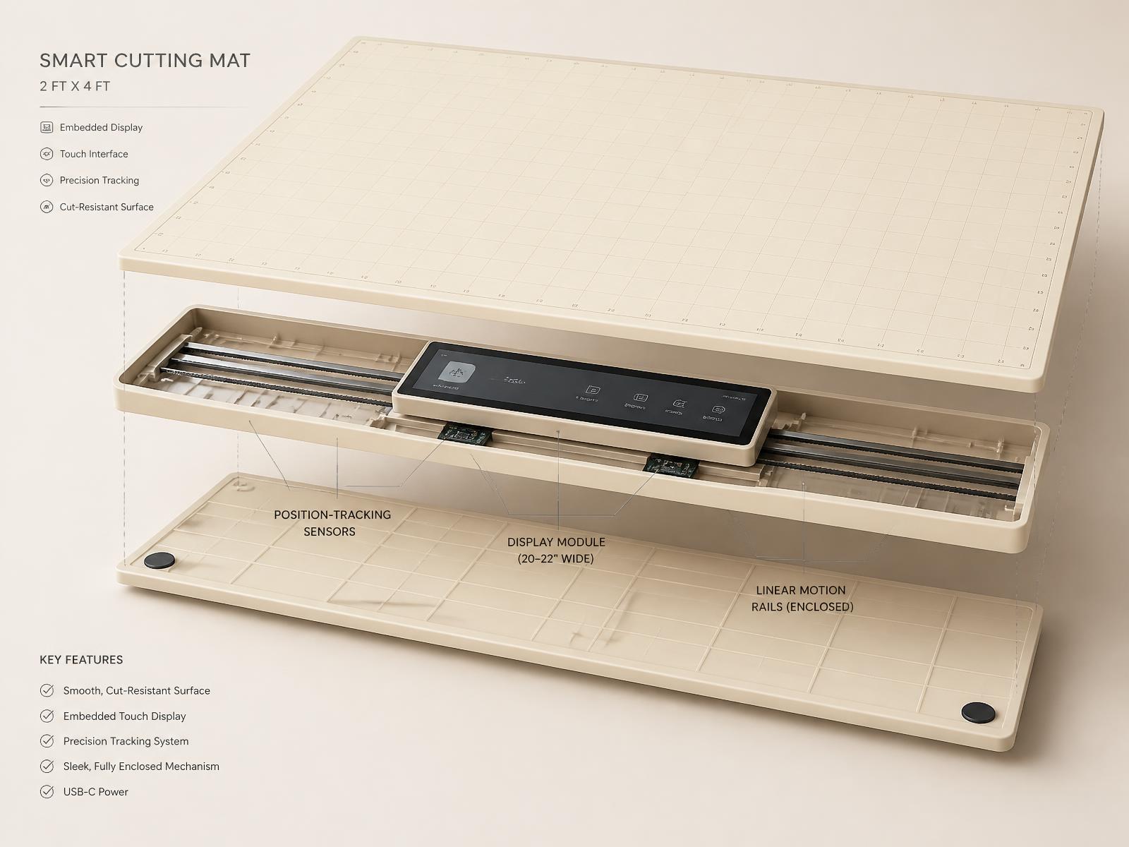 Slide the screen down position-tracked rails.
